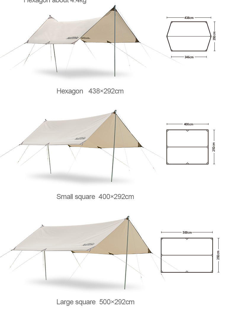 Cheap Goat Tents Girder Shelter Sun Shade Rain Fly Awning Camping Tarp With Tent Pole Beach Tent Sun Shelter   